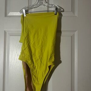 Bundle of 2 J. Crew bandeau One- Piece Swimsuit. lemony yellow🍋and Coral 🪸